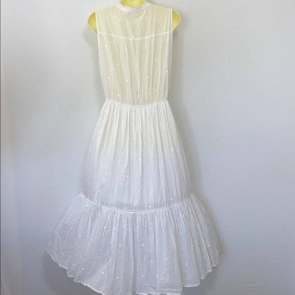 Ulla Johnson Dress “Anela” White Embroidered Cotton NWOT Sm /4 - Picture 7 of 9